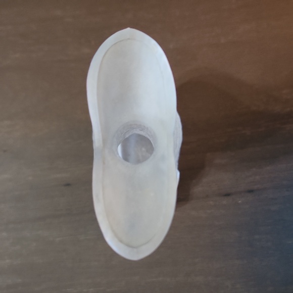 Mid Century Frosted Glass Vintage Koi Candlestick Holder Bud Vase - Picture 2 of 6